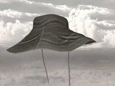 explorer hat Low-poly 3D model