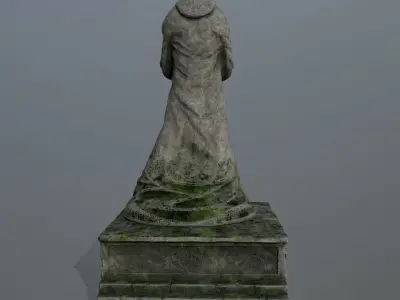 statue 2 stone Low-poly 3D model