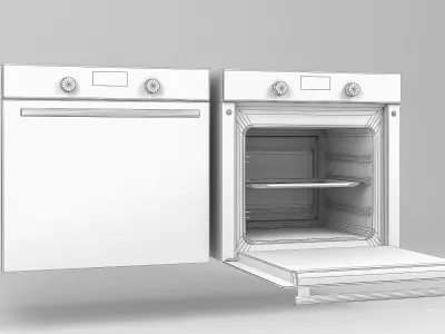 Low poly Kitchen oven  Low-poly 3D model
