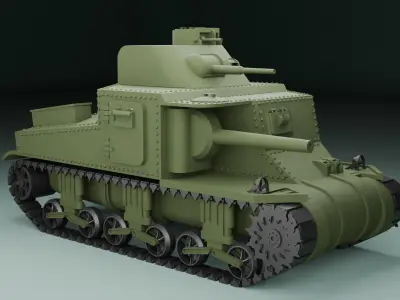 Best Detailed M3 Lee Tank 3D model