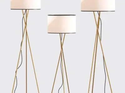 Clara Tripod Floor Lamp 3D model