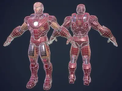 IronMan 3D LowPoly Game Model Low-poly 3D model