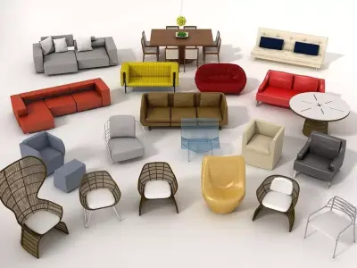 Furniture Model pack 1 Free 3D model
