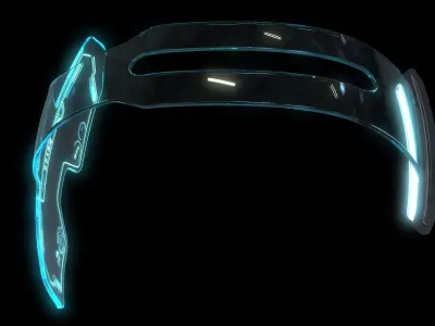 Sci Fi Helmet Goggles Glasses 3D model