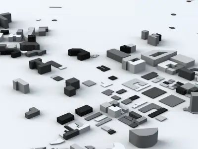 Tunis Streets and Buildings 3D model