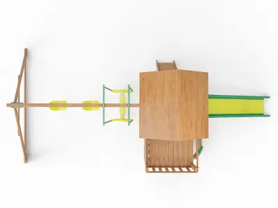 Atlantis Wooden Swing Set 3D model