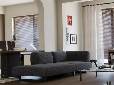 Medieval living room 3D model buy