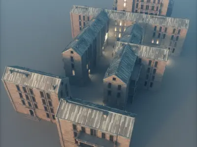 Old appartment building 1700s C 3D model