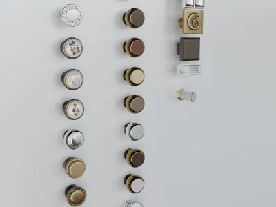 Furniture handles 3D model 3D model