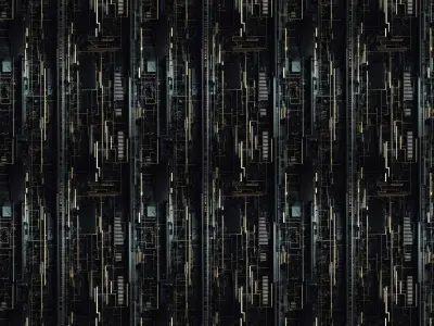 20 Seamless Sci-fi Patterns - Stippled Circuitry Texture Texture