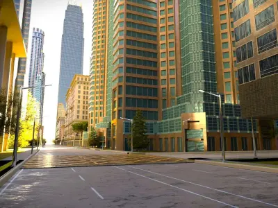 CITY STREET-City medium size 3D model