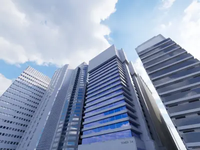 City Buildings Low-poly 3D model buy