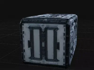 Sci-Fi Box Panel Game Ready Environment Asset 3D Model Low-poly 3D model