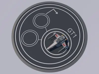 Sci Fi Landing Pad Platform 3D model