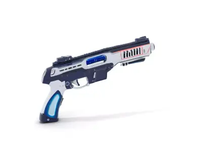 Futuristic Plasma Blaster model pack Low-poly 3D model