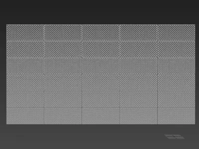 perforated metal panel N8 3D model