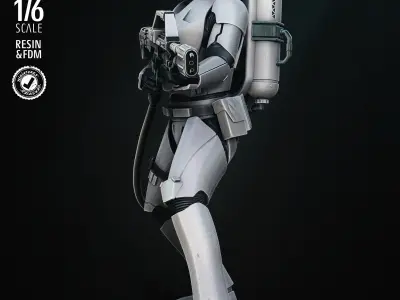 STAR WARS Flame Trooper Sculpture Tested for 3D printing 3D print model