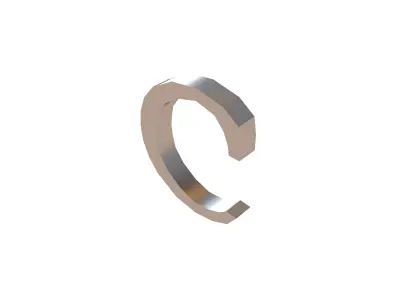 Roman Numerals 100 v1 003 Low-poly 3D model