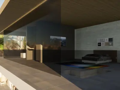 Modern chalet 3D model