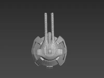 Tower Sci Fi Low-poly 3D model