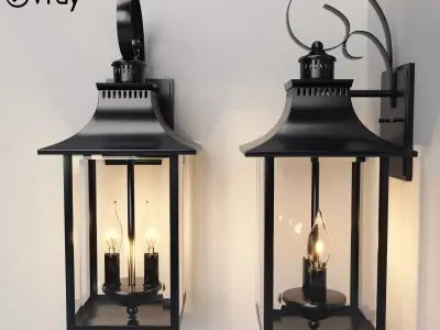 wall light 3D model 7