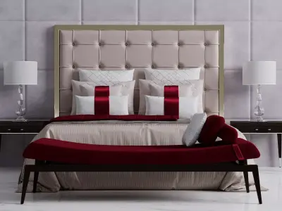 Bed neoclassic  3D model