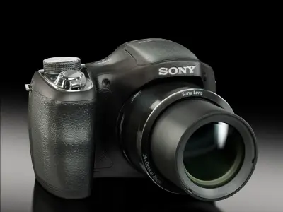 Sony DSC-H200 bridge digital camera Low-poly 3D model