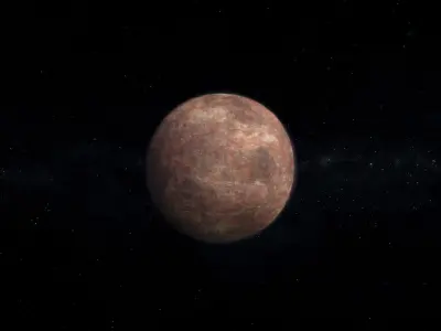 Barren Alien Planet 02 Low-poly 3D model