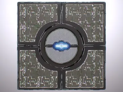 PBR Sci-Fi Spaceship Texture 17 Low-poly 3D model