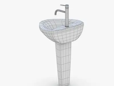 1615 - Sink Low-poly 3D model