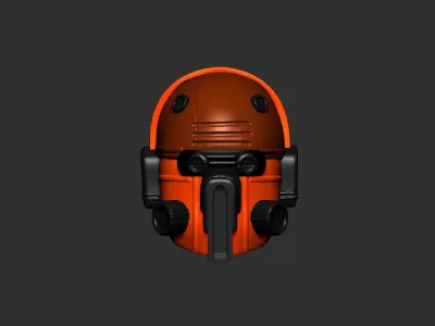 helmet high poly sculpt 3d printable  3D model 116