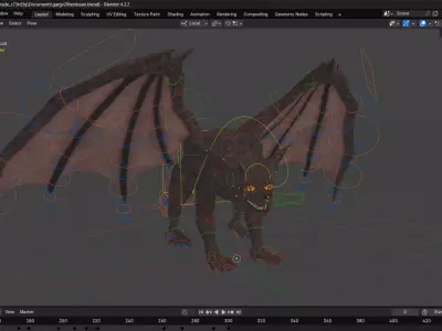 Gargoyle Low-poly 3D model