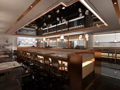 restaurant Low-poly 3D model get
