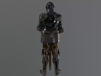  knight statue Low-poly 3D model