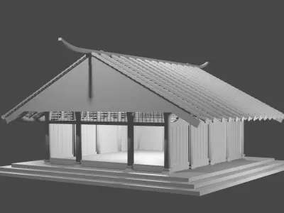 Japanese Building Version 1 Free 3D model