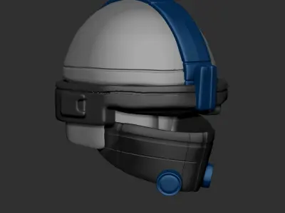 High quality scifi helmet high poly sculpt 3d printable 3D model