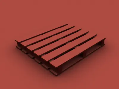 Low poly Weathered wooden pallet Free low-poly 3D model