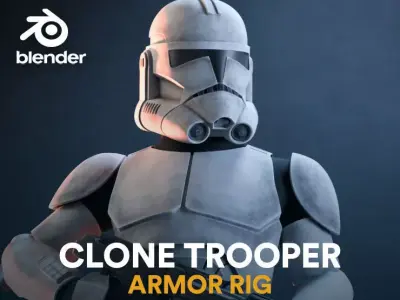 Clone Trooper - Armor Rig 3D model