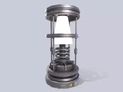 Sci fi lamp Low-poly 3D model
