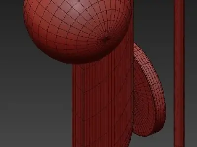 Nordic Collection floor lamp with balls hanging from it 3D model