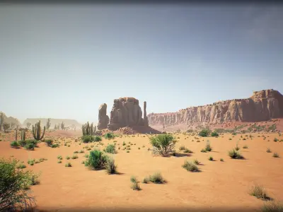 Red Desert Pack Low-poly 3D model