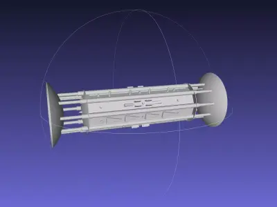 Orion Drive Two Ended Interstellar Ship Concept 3D print model