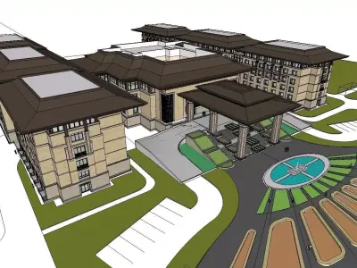 vacation spot-Resort-Fashion Leisure Hotel-0152 3D model