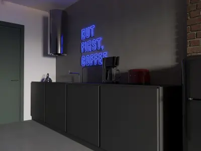 loft interior design 3D model buy