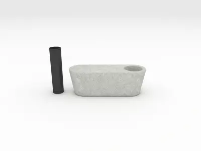 Bench Park 47 Low-poly 3D model