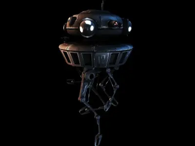 Probe Droid Low-poly 3D model