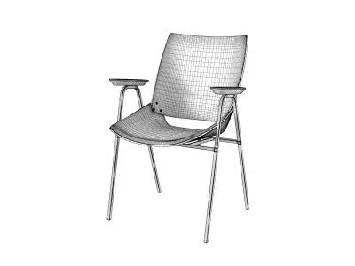 Shell Armchair with Seat Cushion 3D model