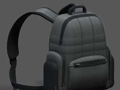 Backpack bag baggage Color 3d low poly Low-poly Low-poly 3D model