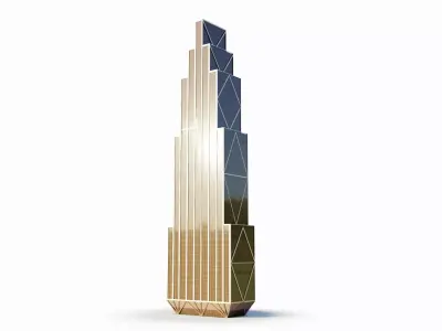 270 park avenue - NewYork Low-poly 3D model