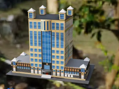 Almajdouie Building 3D Model 3D model